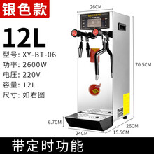 今显旗舰 蒸汽开水机奶泡机商用全自动奶茶店开水器加热奶茶蒸汽机 彩屏银色12L