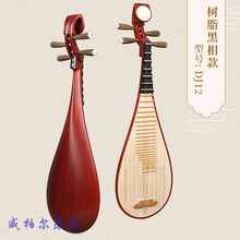 琵琶乐器非洲紫檀材质原木色花开富贵头饰入门考级花梨琵琶 DJ12