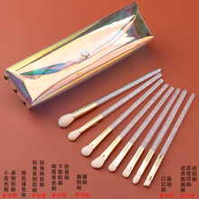 超柔软毛眼影刷套装全套专业眼部细节大小号初学者便携一支三支装BAOUFUL 8支套刷+幻彩翻盖包