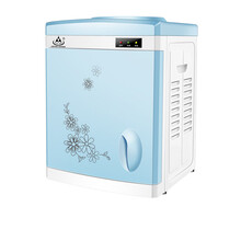 京对 家用饮水机台式小型宿舍办公室学生迷你冷热两用制冷热桶装水桌面 蓝色带门升级款 温热
