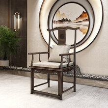 榆木茶桌实木大板茶桌椅组合新中式客厅家用茶台现代禅意功夫原木泡 太师椅 组装