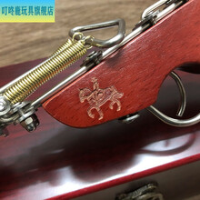 火柴链条玩具枪8090后怀旧玩具儿时年代不锈钢枪儿童连发洋火枪老古董 实木牛仔+火柴10盒(送弹簧)