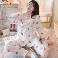 十月结晶 商场同款纱布月子服夏季薄款纯棉产后哺乳孕妇睡衣春秋产妇喂奶衣吸汗透气 DD纱布【901樱桃】 M【85-105斤】