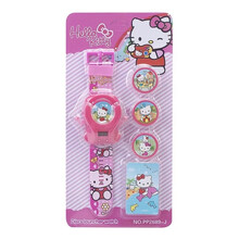 奥特曼捷德儿童手表3d玩具卡通电子表投影光射学生幼儿园礼物 kt猫发射手表 原包装