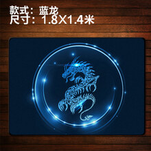 加厚架子鼓地毯垫防滑减震鼓毯电子鼓爵士鼓家用隔音鼓毯 加厚软胶底蓝龙【1.8x1.4米】