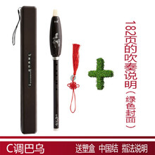 竖吹巴乌C调  降B调 G调 F调巴乌树脂巴乌竖吹降b调G调F调小学生儿童初学演奏金灵乐器 C调巴乌+塑盒+吹奏说明182页