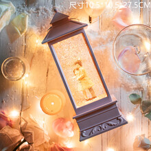 520风灯飘下雪花水晶球音乐盒旋转跳芭蕾舞配女孩八音盒生日礼物 拥抱