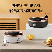 友茗堂 新品2028电陶炉茶炉 煮茶家用 迷你小巧轻便 一炉多用不挑壶 电炉 皎月白【单炉】