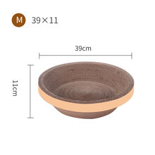 猫抓板碗形猫窝猫爪板窝磨爪器瓦楞纸不掉屑猫抓盆猫玩具猫咪用品 碗型 中号 送猫薄荷