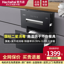Haotaitai消毒柜 家用嵌入式  二星级紫外线高温双重消毒 双层大容量 厨房餐具碗筷消毒碗柜 升级版201消毒柜