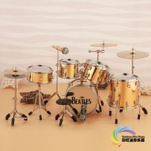 京炫（JINGXUAN)迷你镀金架子鼓爵士鼓模型摆件送老师男女朋友生日毕业教师节礼物 豪华款【Beatles】【无底座】