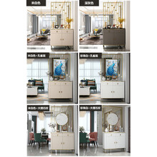 玄关柜现代轻奢 玄关柜鞋柜一体客厅隔断柜现代进门屏风装饰柜入户间厅柜 虎雀（HUQUE） 定制尺寸 整装 支架结构