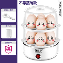 耐用煎蛋器蒸蛋器煮蛋机鸡蛋小型插电煎锅全自动断电家用早餐神器 白色双层不可煎蛋