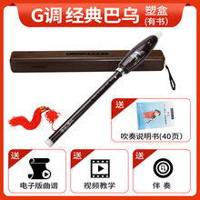 京炫（JINGXUAN)巴乌 竖吹巴乌横吹 竖吹 巴乌C调降B调F调G调初学者入门乐器 巴乌塑盒G调+吹奏说明40页