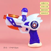 儿童玩具枪 3岁以下小孩迷你投影电动枪声光男孩枪音乐枪儿童警察宝宝玩具枪 投影变形警察枪 +2节7号电池 标配