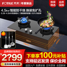 （FOTILE）方太燃气灶DA21B嵌入式天然气燃气煤气炉厨房家用智能防干烧一级能效大火力双眼灶具 DA21B智能防干烧灶具(天然气)