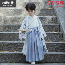 巴拉巴拉旗下BaDi原创汉服男童2021春秋款新款中国风明制古装公子少爷装男孩国学服 两件套 100