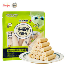 韩国真珠大力天将多福迎爆浆鳕鱼肠宝宝零食干酪芝士鱼肉肠两种口味可选袋装250G深海即食休闲营养零食 干酪玉米味鳕鱼肠250g