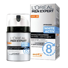 欧莱雅(LOREAL)男士防晒霜防日晒霜抗日晒霜清爽亮肤户外活动使用军训防嗮隔离霜防水防汗乳液海边钓 男士8重多效防日晒霜50ml(进口)