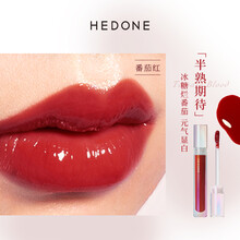HEDONE 内心戏唇釉 玻璃水光唇蜜口红一克喜欢标准雀跃果汁唇油 TomatoBlood 半熟期待 3ml