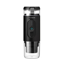 2021新款便携式手持咖啡机T-Colors无线加热电动意式咖啡机粉胶囊充电便携户外旅行车载家用 哑黑-无线加热(NES胶囊+粉版)