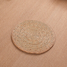 方形玉米皮编织蒲团坐垫榻榻米垫子家用地上日式草编地板飘窗阳台梦卡琳 蒲草圆形(厚1.5厘米) 40X40cm