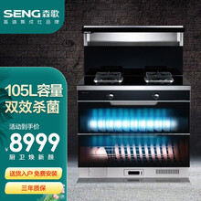 森歌 SENG JJZY-KA1集成灶一体式 侧吸式抽油烟燃气灶具一级能效 钢化玻璃台面 液化气