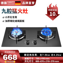 妍太太家用猛火燃气灶600小尺寸开孔嵌入式天然气双灶液化气灶小尺寸燃气灶不锈钢煤气灶 133款【左猛火】 钢化玻璃 天然气