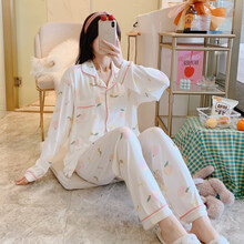 十月结晶 商场同款莫代尔月子服产后喂奶夏季薄款孕妇睡衣6月份7哺乳出院家居服套装 A1045 水蜜桃 M