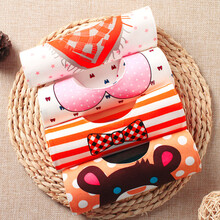 邦帛莉 口水巾婴儿围嘴 婴儿双面暗扣围嘴宝宝围嘴口水兜围脖棉质双层 Q366卡通款女宝-4条装