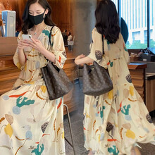 小兀 孕妇装夏装孕妇裙夏季夏天外穿孕妇连衣裙宽松大码孕妇裙子孕妈装 花色 XXL