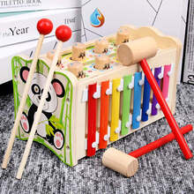 新款 婴儿打地鼠玩具十一个月具幼儿童礼物锻炼女宝宝敲击厹 熊猫敲琴打地鼠+送琴谱