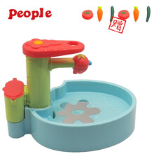 日本people碧宝婴幼儿过家家仿真水池水龙头戏水玩具宝宝益智早教 仿真戏水台+变色水果6件