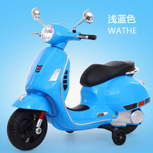 生日礼物儿童电动摩托车可坐人男孩宝宝幼儿小孩三轮车充电玩具电瓶童车抖音网红同款 大号天空蓝/双驱早教/音乐灯光