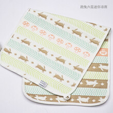 雅赞（YAZAN）恒麦跑兔六层纱布凉席系列 亲肤贴身 100%纯棉新疆长绒棉 四季可用双面床单 迷你凉席32*72cm