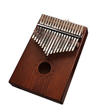 拇指琴卡林巴琴 手指琴拇指钢琴初学者便携式学生乐器带琴谱音贴 松木咖啡色(裸琴不带配件)