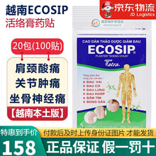 【JD快递】越南ecosip贴活络贴万金筋骨膏越南膏 yaguchi膏贴风湿骨痛肩膀僵硬酸痛 ECOSIP活络贴 20包100贴/1盒