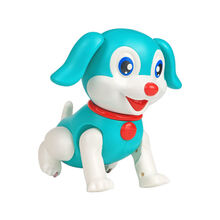 抖音玩具仿真会叫小狗1-2岁3宝宝男孩女孩儿童狗会走路唱歌 电动跳跳狗【蓝色】 电池版：送3节5号电池