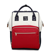 婴儿车挂包日本乐天妈咪包妈妈母婴包外出时尚2020年新款大容量宝妈双肩背包 红白蓝