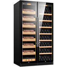 茄龙（CIGARLOONG）CL-188CW2智能恒温恒湿雪茄柜恒温红酒柜雪茄红酒双拼柜 榉木雪茄红酒款黑色