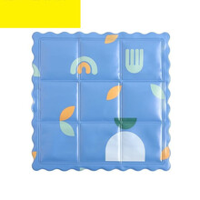 坐垫屁垫透气学生冰凉座椅垫夏季汽车载用办公室久坐货硅。 蓝色餐具【九宫格 免注水】