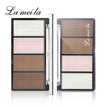 拉美拉光影四色修容盒 修容遮瑕高光侧影阴影鼻影打造V脸粉饼 02#浅棕色系