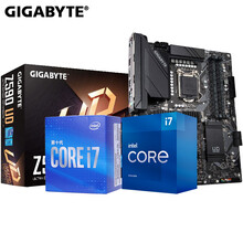 英特尔（Intel）i7 10700/11700K/10900K搭Z490/Z590CPU主板套装 Z590 UD i7 11700F  8核/16线程 2.5GHz