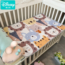 【JD名牌官方店】迪士尼隔尿垫婴儿防水可洗透气夏天床单老人用大床垫成人生理期姨妈垫水 动物园[A纯棉绒] 150X200cm【防滑防皱】