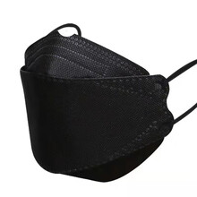 口罩胖子男士KN95特大号胖人大脸专用n 95大码KF加大防94病毒脸罩 KF94独立包装黑色100个