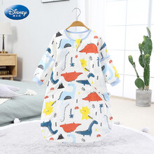 迪士尼同款婴儿蘑菇睡袋夏季薄款儿童防踢被神器全纯棉透气纱布宝宝四季通用 剑龙(蘑菇长袖)拆袖纱布 100#XL码建议90-100CM
