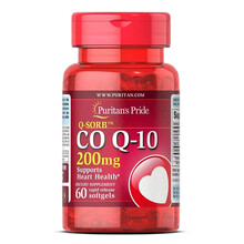 辅酶Q10软胶囊保护心脏coq-10成人中老年人胸闷疼痛心律不齐心肌痛缺血梗塞心脏病美国进口普丽普莱 辅酶q10 60粒/200mg