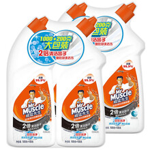 威猛先生（Mr Muscle）洁厕液洁厕灵马桶清洁剂除污渍污垢剂尿垢强效泡沫洁厕啫喱600g*4瓶 2组
