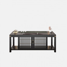 新中式茶桌椅组合功夫茶几茶具套装一体现代简约家用客厅阳台办公室实木泡茶台 捷时越 1.6m单桌(其他色请联系客服) 组装