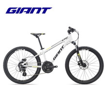 GIANT捷安特XTC 24-D 1铝合金24寸油压碟刹可锁死避震青少年变速山地自行车 亮白 24×12适合身高130-155cm
